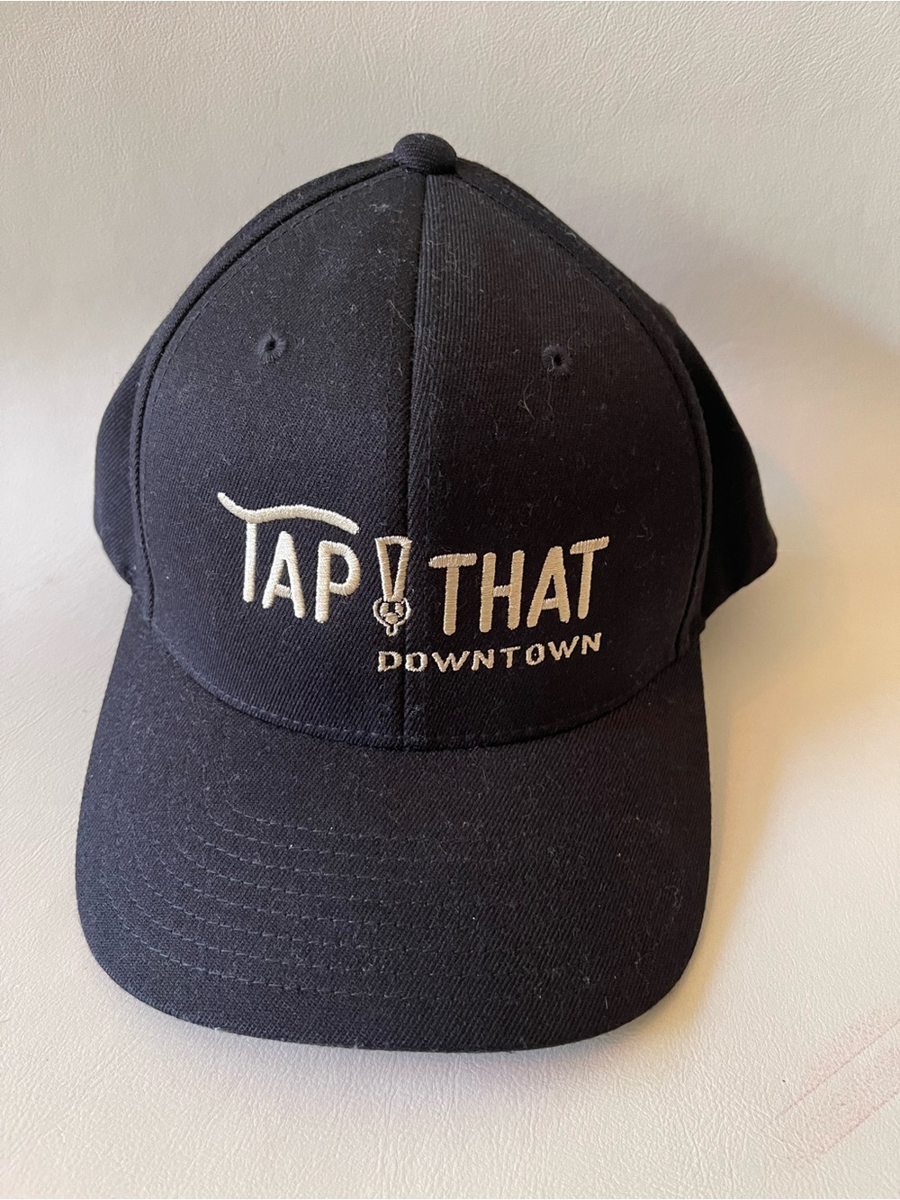 Tap That !  Phoenix Tap house logo  Black Embroidered Baseball Cap. NWT